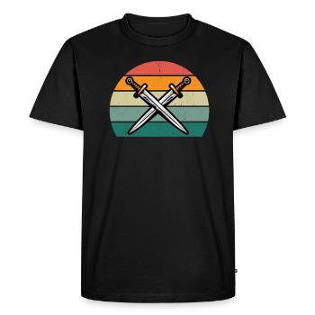 Épée de combat Épée Lame Lance Sabre Dagger - T-shirt Premium bio Homme - noir - Devant - Nico (187cm)