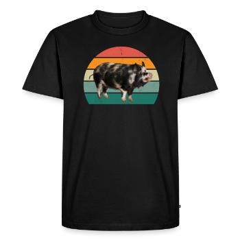 porcs porcs verrat porcherie porc - T-shirt Premium bio Homme - noir - Devant - Nico (187cm)