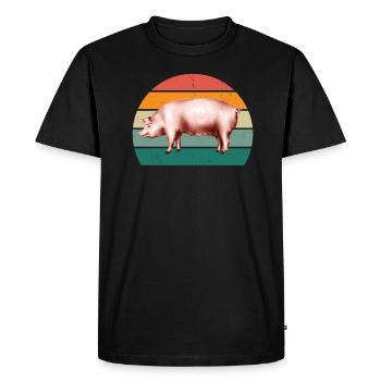 porcs porcs verrat porcherie porc - T-shirt Premium bio Homme - noir - Devant - Nico (187cm)