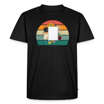 Schools, teachers teachers pupils, pupils class - Men's Premium Organic T-Shirt - black - Front - Nico (187cm)