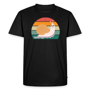 Slug insects Slug shell Nudibranch - Men's Premium Organic T-Shirt - black - Front - Nico (187cm)