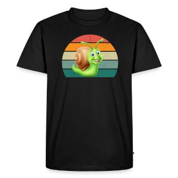 Slug insects Slug shell Nudibranch - Men's Premium Organic T-Shirt - black - Front - Nico (187cm)