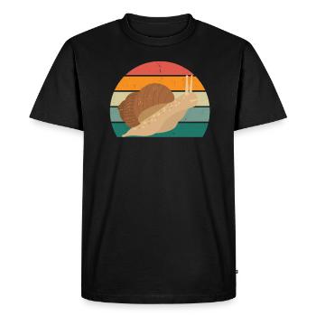 Slug insects Slug shell Nudibranch - Men's Premium Organic T-Shirt - black - Front - Nico (187cm)