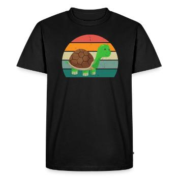 Turtles Turtle Shell Lizard Reptiles - Men's Premium Organic T-Shirt - black - Front - Nico (187cm)