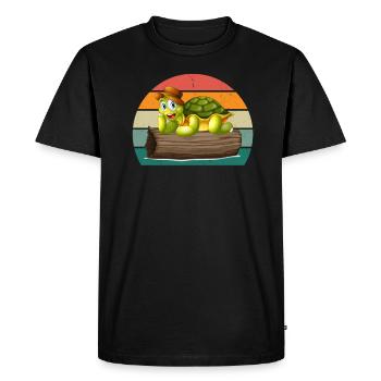 Turtles Turtle Shell Lizard Reptiles - Men's Premium Organic T-Shirt - black - Front - Nico (187cm)
