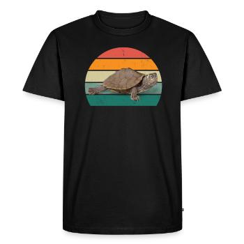 Tortues Carapace de tortue Lézard Reptiles - T-shirt Premium bio Homme - noir - Devant - Nico (187cm)