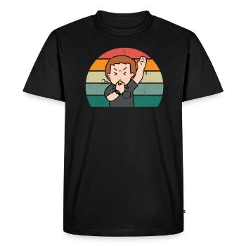 Referee Yellow card Red card Schiri - Men's Premium Organic T-Shirt - black - Front - Nico (187cm)