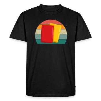 Referee Yellow card Red card Schiri - Men's Premium Organic T-Shirt - black - Front - Nico (187cm)