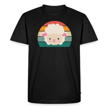 Ovins Troupeau de moutons Chèvres Chèvres Agneau Laine ovine - T-shirt Premium bio Homme - noir - Devant - Nico (187cm)