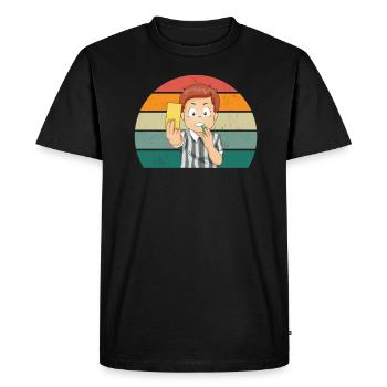 Referee Yellow card Red card Schiri - Men's Premium Organic T-Shirt - black - Front - Nico (187cm)