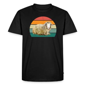 Sheep Flock of sheep Goats Goats Lamb Sheep wool - Men's Premium Organic T-Shirt - black - Front - Nico (187cm)