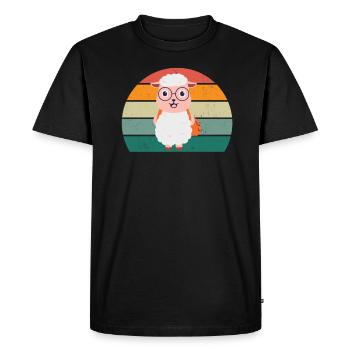 Ovins Troupeau de moutons Chèvres Chèvres Agneau Laine ovine - T-shirt Premium bio Homme - noir - Devant - Nico (187cm)
