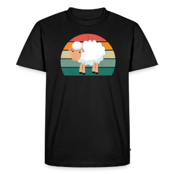 Sheep Flock of sheep Goats Goats Lamb Sheep wool - Men's Premium Organic T-Shirt - black - Front - Nico (187cm)