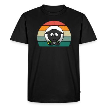 Ovins Troupeau de moutons Chèvres Chèvres Agneau Laine ovine - T-shirt Premium bio Homme - noir - Devant - Nico (187cm)
