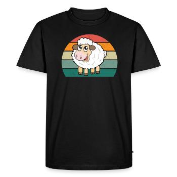 Sheep Flock of sheep Goats Goats Lamb Sheep wool - Men's Premium Organic T-Shirt - black - Front - Nico (187cm)