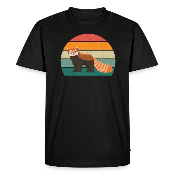 Red Pandas Red Panda Bamboo Asia Red Panda Bear - Men's Premium Organic T-Shirt - black - Front - Nico (187cm)
