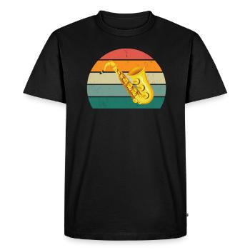 Saxophone Saxophonist Saxophone Music Saxophone Player - Men's Premium Organic T-Shirt - black - Front - Nico (187cm)