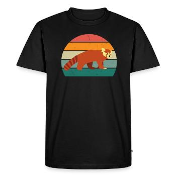 Red Pandas Red Panda Bamboo Asia Red Panda Bear - Men's Premium Organic T-Shirt - black - Front - Nico (187cm)