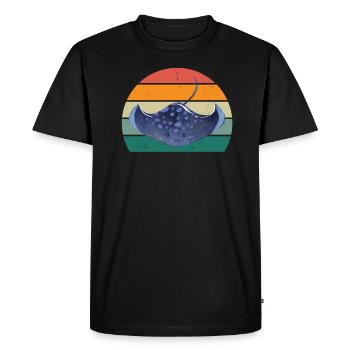 Stingrays Devil rays Flies Gliding Rays - Men's Premium Organic T-Shirt - black - Front - Nico (187cm)