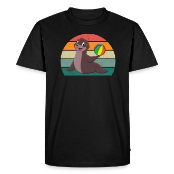 seals seal seals swimming eared seal seal - Men's Premium Organic T-Shirt - black - Front - Nico (187cm)