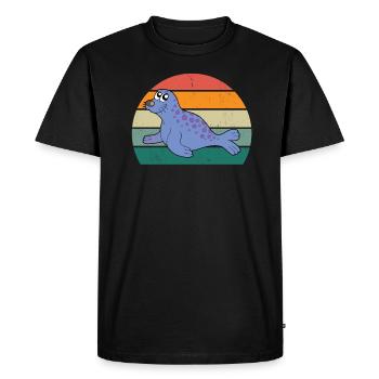 seals seal seals swimming eared seal seal - Men's Premium Organic T-Shirt - black - Front - Nico (187cm)
