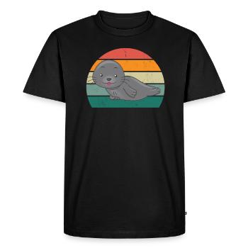seals seal seals swimming eared seal seal - Men's Premium Organic T-Shirt - black - Front - Nico (187cm)