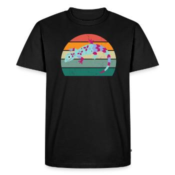 Lézard Lézards Écailles à sang froid Reptiles - T-shirt Premium bio Homme - noir - Devant - Nico (187cm)