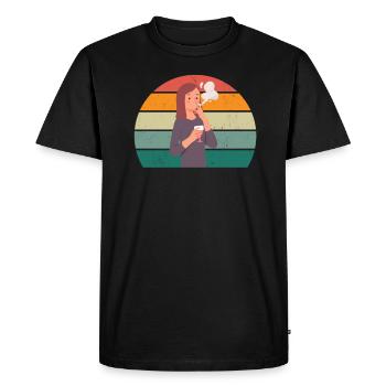 Smoking Smoker Cigarette Cigarillo Smoking - Men's Premium Organic T-Shirt - black - Front - Nico (187cm)