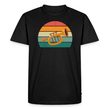 Trombonist Trombone Trumpet Player Trumpet - Men's Premium Organic T-Shirt - black - Front - Nico (187cm)