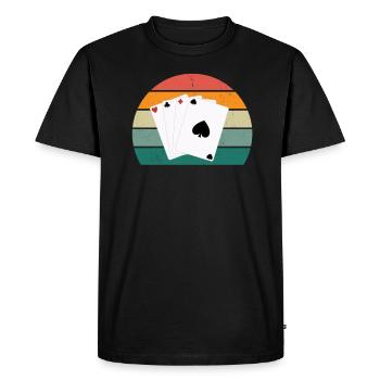 Stratégie de chance du joueur de poker Texas Hold’em Poker - T-shirt Premium bio Homme - noir - Devant - Nico (187cm)