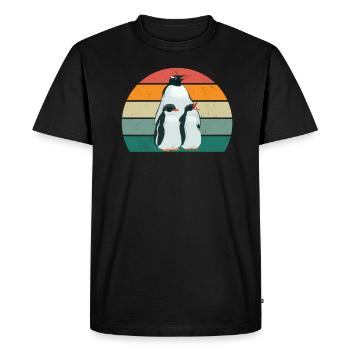 Pingouin Pôle Sud Antarctique Empereur Manchot Gentoo Pingouin - T-shirt Premium bio Homme - noir - Devant - Nico (187cm)