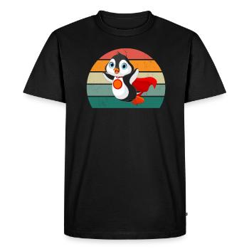 Pingouin Pôle Sud Antarctique Empereur Manchot Gentoo Pingouin - T-shirt Premium bio Homme - noir - Devant - Nico (187cm)