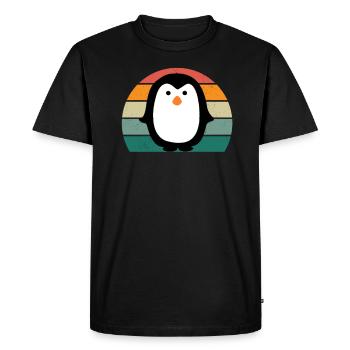 Pingouin Pôle Sud Antarctique Empereur Manchot Gentoo Pingouin - T-shirt Premium bio Homme - noir - Devant - Nico (187cm)