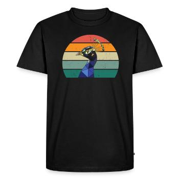 Peacock Wheel Peacock Feather Rooster Hen Wheel Peacock Peathing - Men's Premium Organic T-Shirt - black - Front - Nico (187cm)