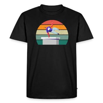 Parkour Runner Parkour Runner Obstacle Ninja - Men's Premium Organic T-Shirt - black - Front - Nico (187cm)