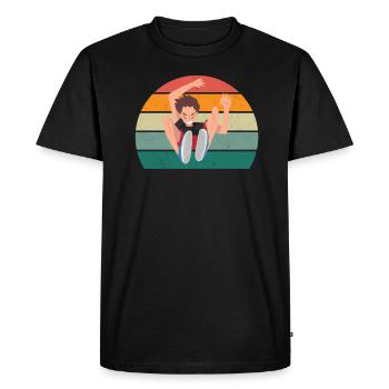 Parkour Runner Parkour Runner Obstacle Ninja - Men's Premium Organic T-Shirt - black - Front - Nico (187cm)