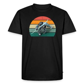 Orc Orc Forteresse Orc Arme Orque Cruel Orc Fantasy Orc - T-shirt Premium bio Homme - noir - Devant - Nico (187cm)