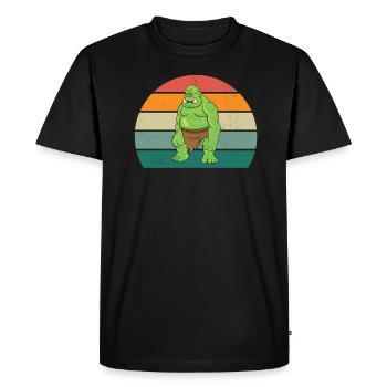 Orc Orc Forteresse Orc Arme Orque Cruel Orc Fantasy Orc - T-shirt Premium bio Homme - noir - Devant - Nico (187cm)