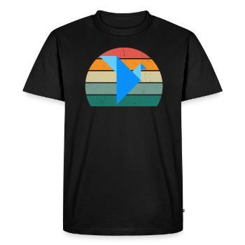 Plis de papier Pliage de papier Origami Formes Artisanat - T-shirt Premium bio Homme - noir - Devant - Nico (187cm)