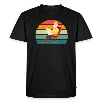 Grand-père Opi Grand-père, grand-mère Grands-parents Petits-enfants Grand-mère - T-shirt Premium bio Homme - noir - Devant - Nico (187cm)