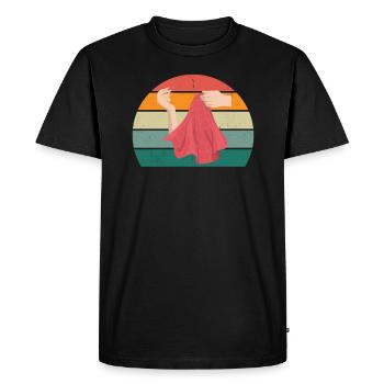 Couturière Couturière Tricoter Tricoter Aiguille Fil de fil - T-shirt Premium bio Homme - noir - Devant - Nico (187cm)