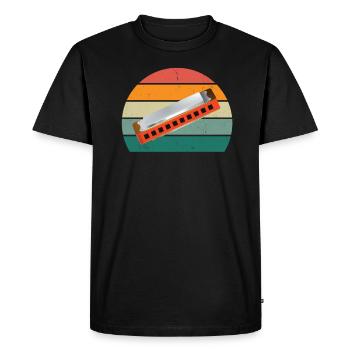 Harmonica Harmonica player Harmonicas - Men's Premium Organic T-Shirt - black - Front - Nico (187cm)