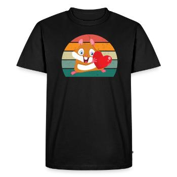 Rongeurs Rongeurs Hamster Rat Souris Écureuil - T-shirt Premium bio Homme - noir - Devant - Nico (187cm)
