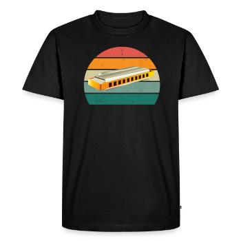 Harmonica Harmonica Player Harmonicas - Men's Premium Organic T-Shirt - black - Front - Nico (187cm)