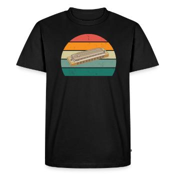 Harmonica Harmonica Player Harmonicas - Men's Premium Organic T-Shirt - black - Front - Nico (187cm)