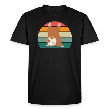 Cochon d’Inde Cochon d’Inde Maman Cochon d’Inde - T-shirt Premium bio Homme - noir - Devant - Nico (187cm)