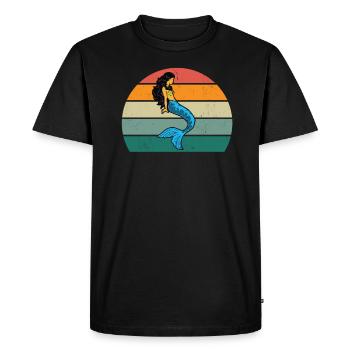 Sirène Sirène Homme Caudal Fin Sirène Sirène - T-shirt Premium bio Homme - noir - Devant - Nico (187cm)