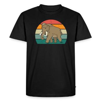 Mammoth Ice Age Elephants Fur Snow Ice Stone Age - Men's Premium Organic T-Shirt - black - Front - Nico (187cm)