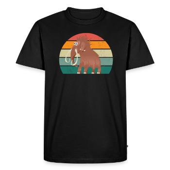 Mammoth Ice Age Elephants Fur Snow Ice Stone Age - Men's Premium Organic T-Shirt - black - Front - Nico (187cm)