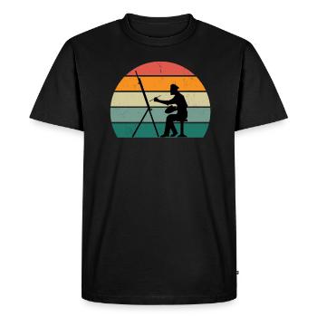 Peintre Peintre Dessin Dessinatrice Dessinatrice Couleur - T-shirt Premium bio Homme - noir - Devant - Nico (187cm)